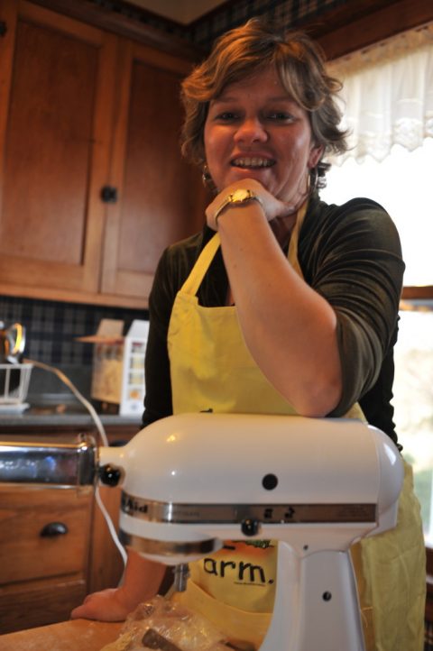 HOMEMADE FOR SALE author, Lisa Kivirist, with her mixer.